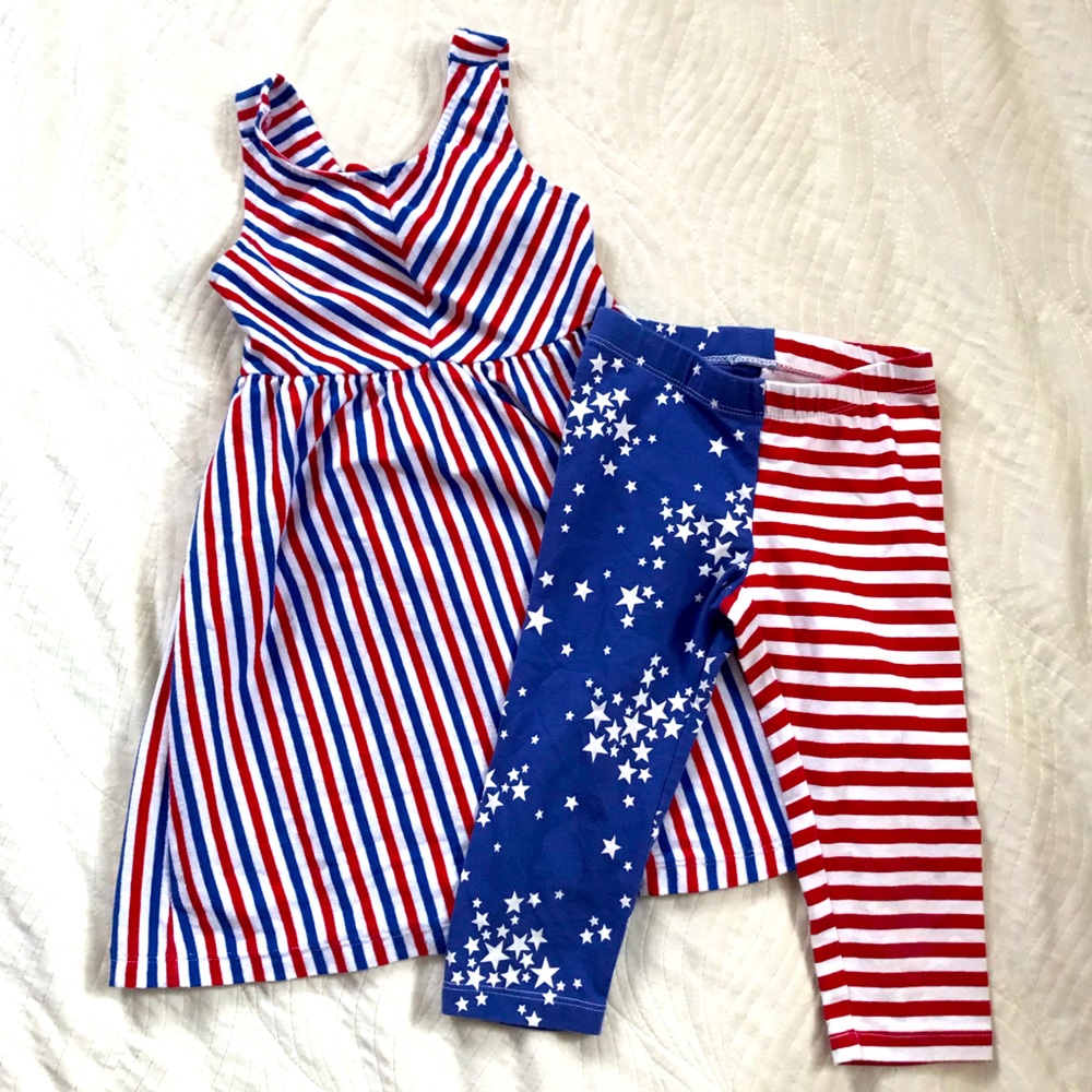 5/$25 4th of July Set Cat & Jack Red, White, and Blue Kids Matching